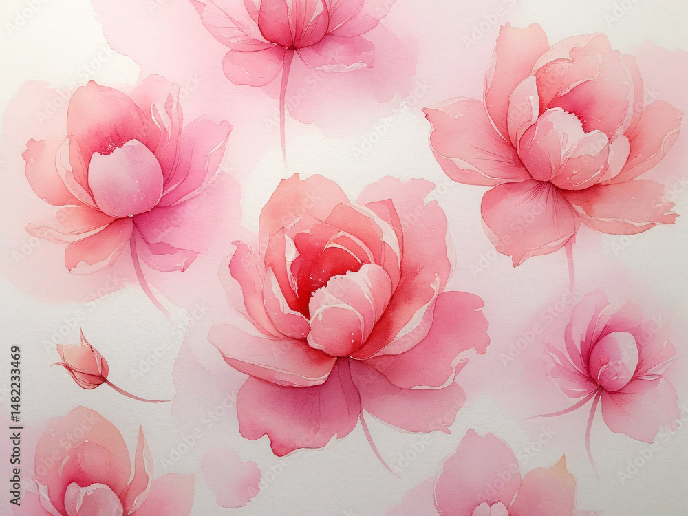 Fototapeta premium Pink Rose Abstract Background