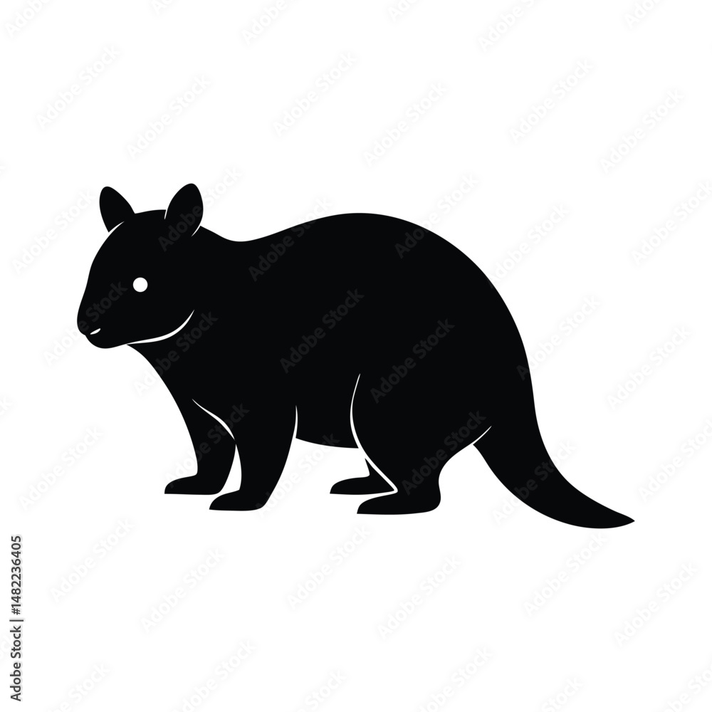 Obraz premium silhouette of a quokka 