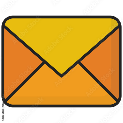 Email lineal color icon. Simple vector icon design in lineal color style. Editable vector format
