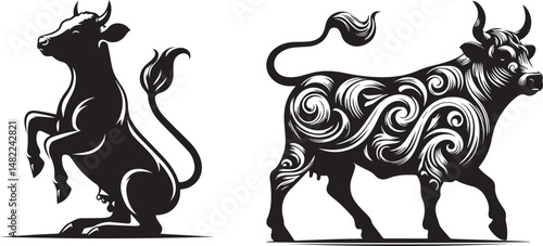 Playful Cartoon Cow Vector Illustration – Cow No 3