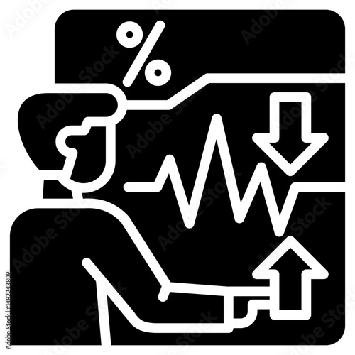 Market Volatility glyph icon