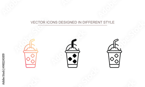 Cold brew icon design with white background stock illustration