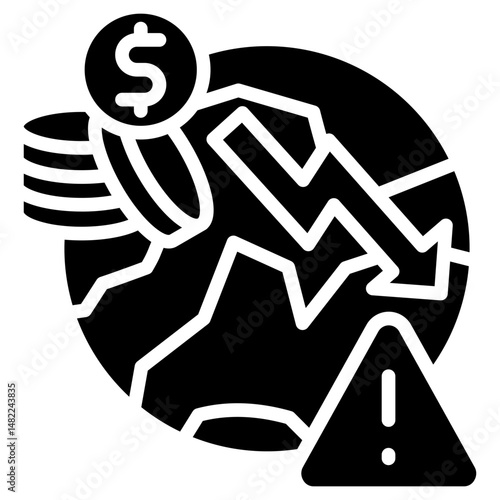 Global Economic Crisis glyph icon