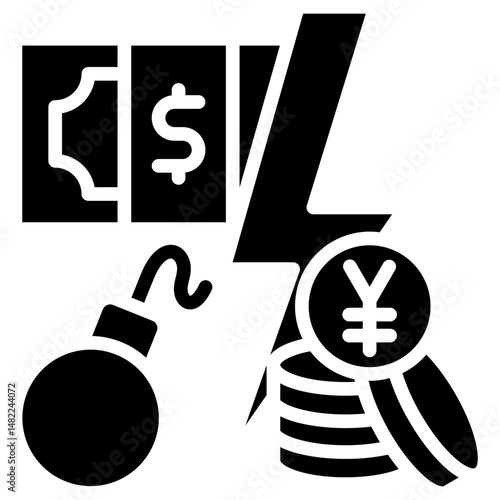 Trade War  glyph icon