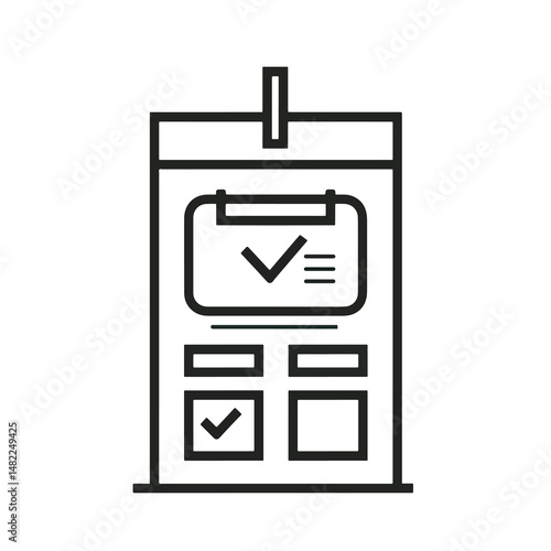 2D poll web icon in line style  Icons, Flat lay Icon