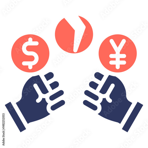War Economy glyph color icon