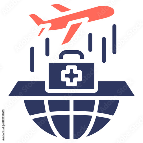 International Aid  glyph color icon