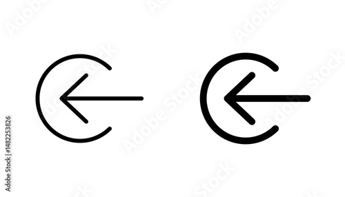 Log in icon in editable stroke and flat vector illustrations