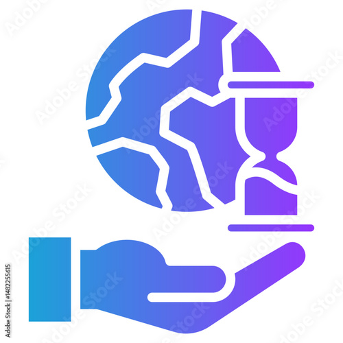Resource Scarcity glyph gradient icon