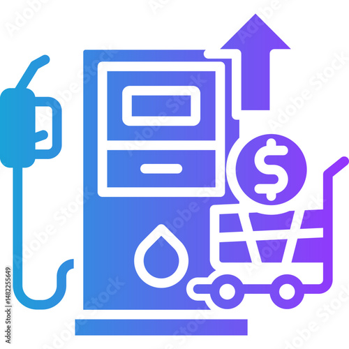 Oil And Gas Prices glyph gradient icon