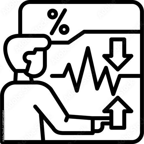 Market Volatility line icon