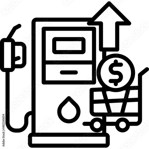 Oil And Gas Prices line icon