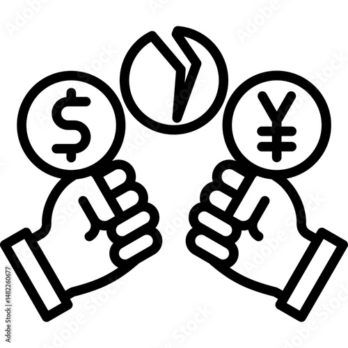 War Economy line icon