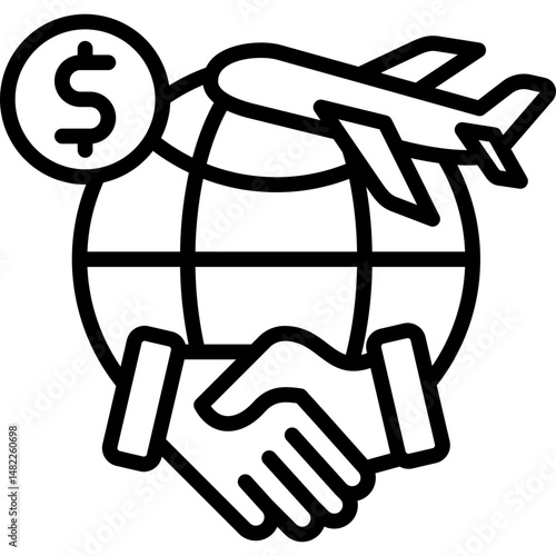 Global Trade line icon