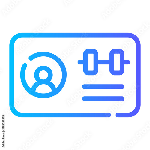 member card Line Gradient Icon