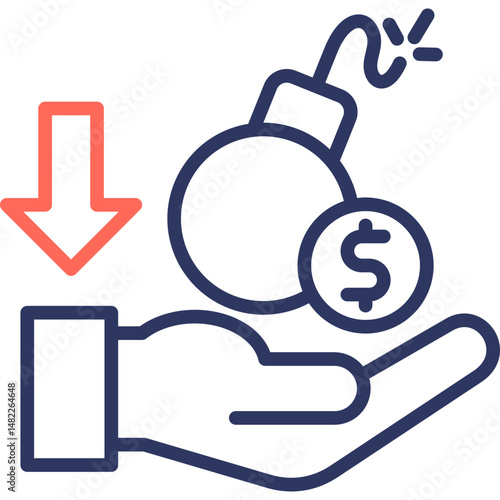 Debt Crisis line color icon