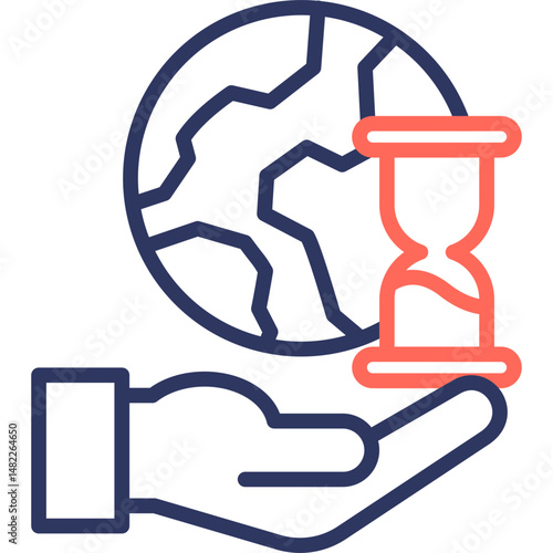 Resource Scarcity line color icon