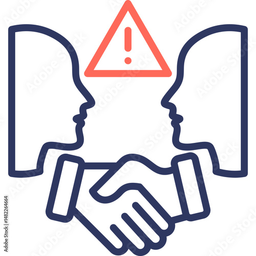 Conflict Resolution line color icon