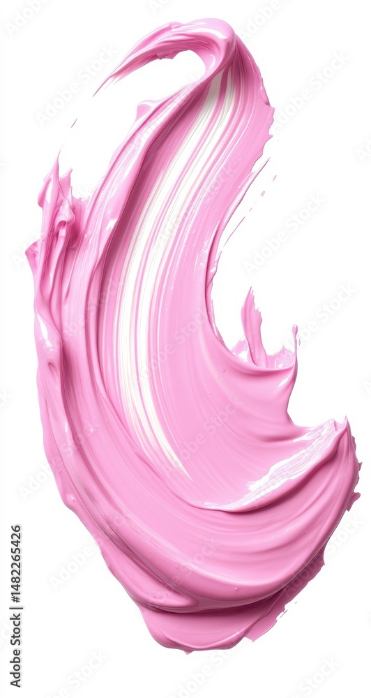 Fototapeta premium Swirling pink cosmetic smear