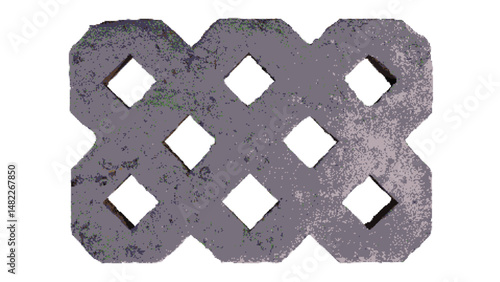 Concrete block pixel art