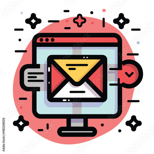 2D proposition web icon in line style  Icons, Flat lay Icon