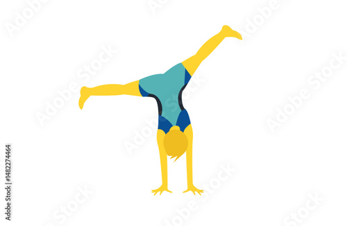 person cartwheeling cartwheel vector symbol sign icon illustration vector sports hand stand gymnastics