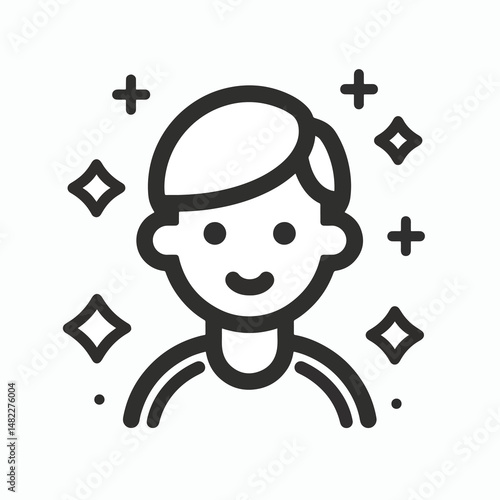 2D reputation web icon in line style  Icons, Flat lay Icon