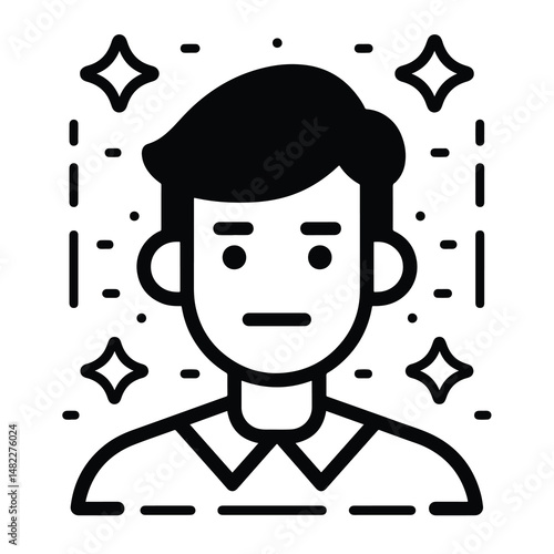 2D reputation web icon in line style  Icons, Flat lay Icon