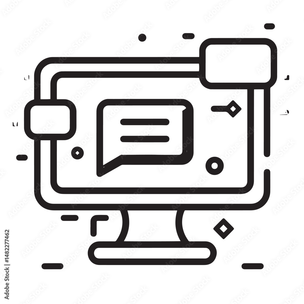 2D request web icon in line style Icons, Flat lay Icon 2D request web icon in line style Icons, Flat lay Icon