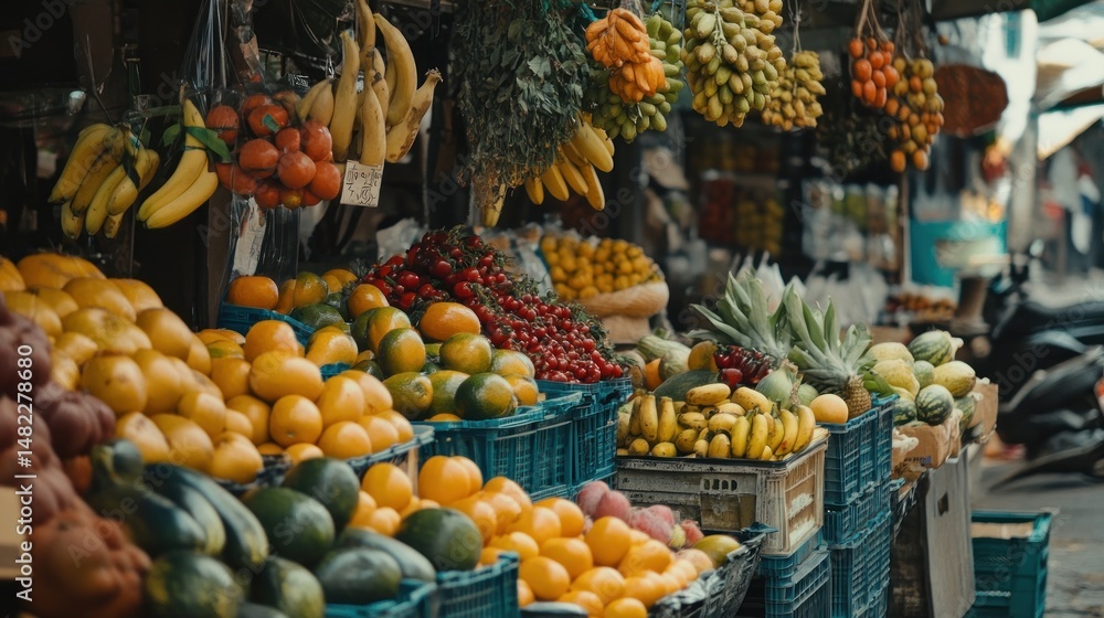 Obraz premium Vibrant fruit market
