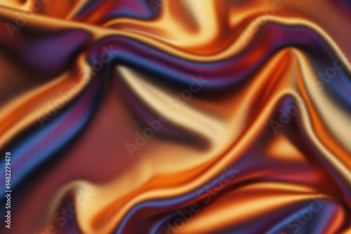 Silk Fabric: A luxurious close-up of lustrous silk fabric, rendered in warm, rich colors, with soft folds and a gentle sheen, inviting touch and admiration.