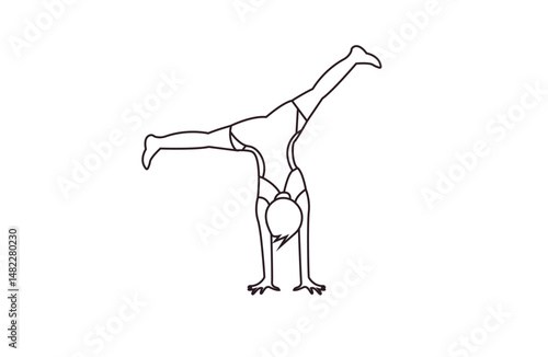 person cartwheeling cartwheel vector symbol sign icon illustration vector sports hand stand gymnastics