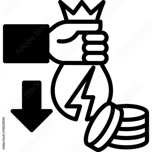 Currency Devaluation mixed icon