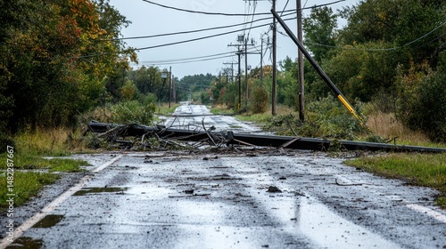 Damaged road after storm (2)