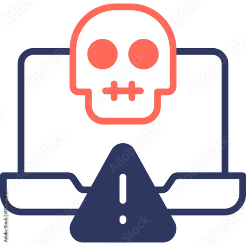 Cyber Warfare mixed color icon