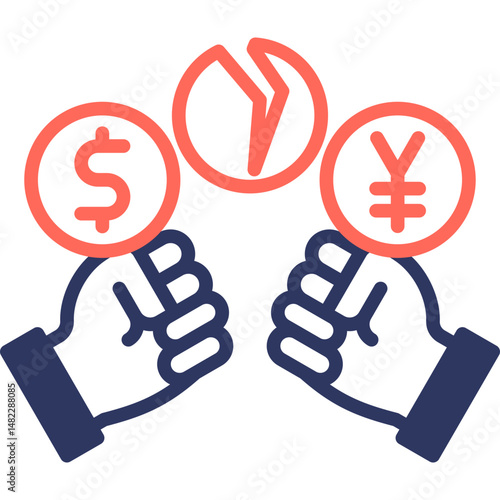 War Economy mixed color icon