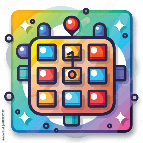 2D schedule web icon in line style  Icons, Flat lay Icon