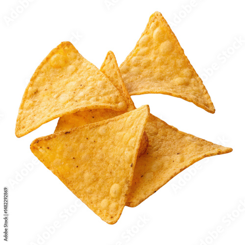 tortilla chips isolated on white background