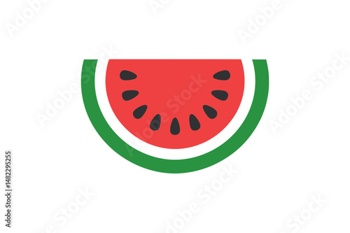 Watermelon slice summer fruit fresh vector design