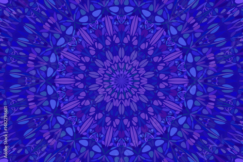 Dynamic geometrical circular floral pattern landing page background