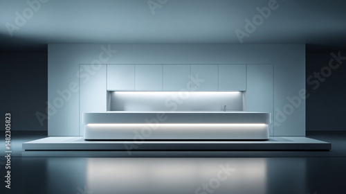 Wallpaper Mural Modern kitchen design with sleek lines and ambient lighting accents. Torontodigital.ca