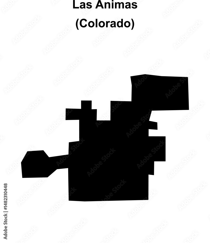 Las Animas (Colorado) blank outline map