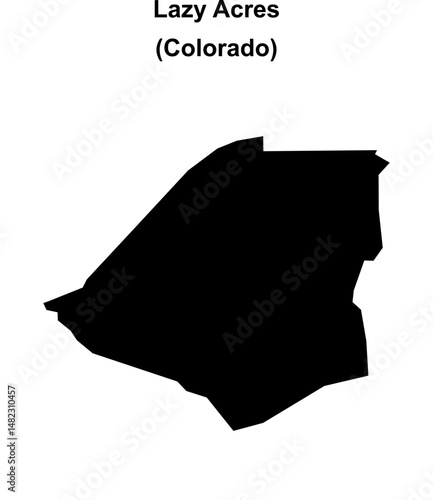Lazy Acres (Colorado) blank outline map