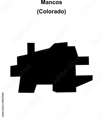 Mancos (Colorado) blank outline map