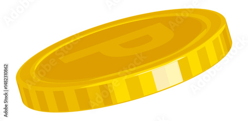 ゴールドのポイントコイン イラスト イメージ 素材