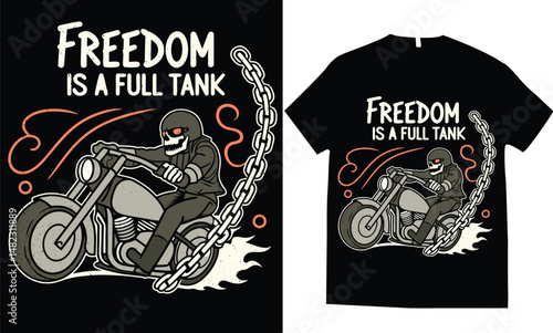 Motorcycle-themed skull helmet with crossed pistons and rebel rider elements,  engine parts, wings, and flames, the composition evokes fire, speed, and power, t-shirt design vector illustration.