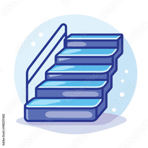 2D steps web icon in line style  Icons, Flat lay Icon