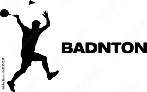 Badminton Player Silhouette vector