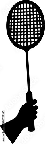Badminton Player Silhouette vector