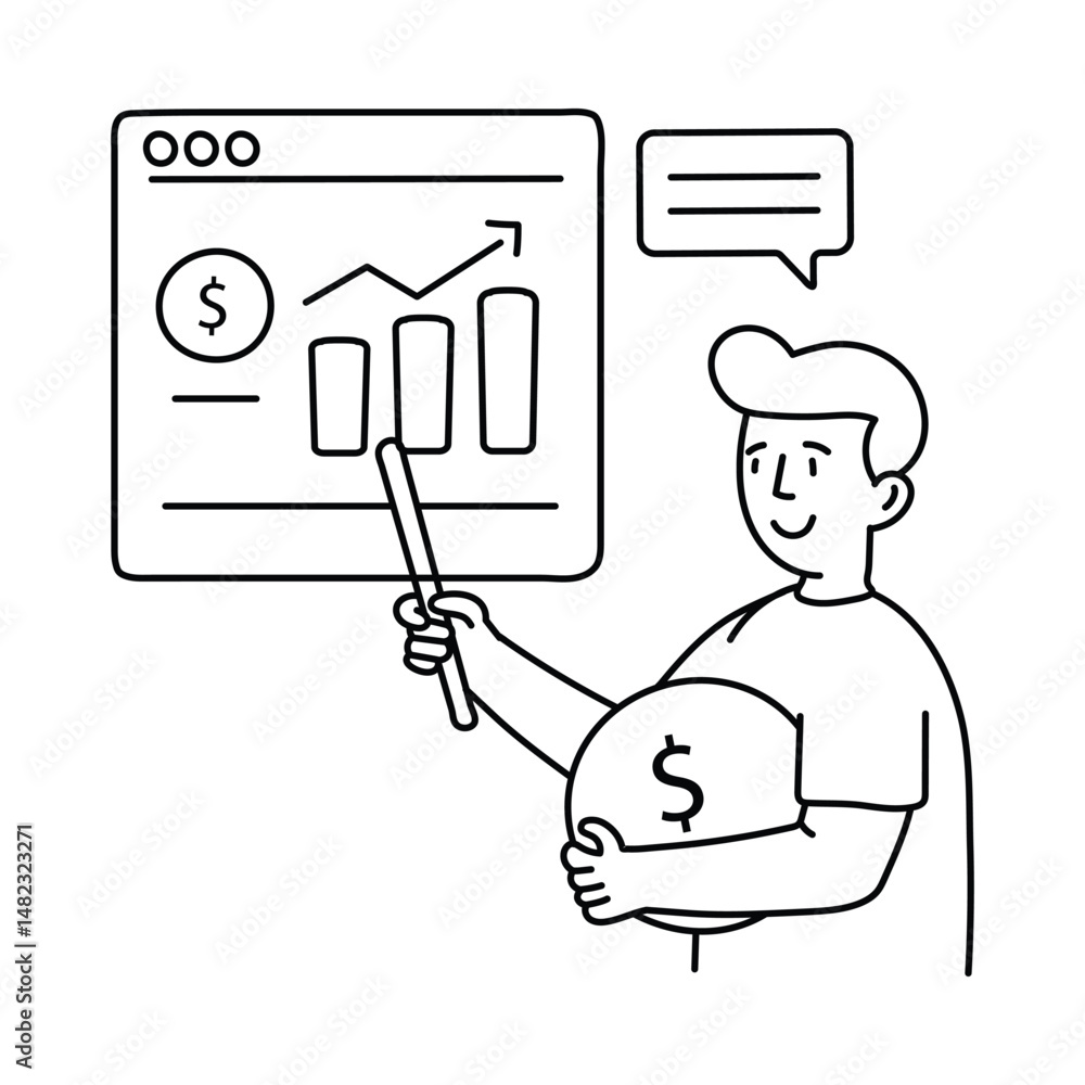 Business Consultant vector outline illustrations. EPS 10 file Business Consultant vector outline illustrations. EPS 10 file